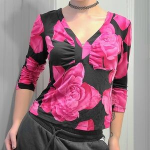 pink rose top